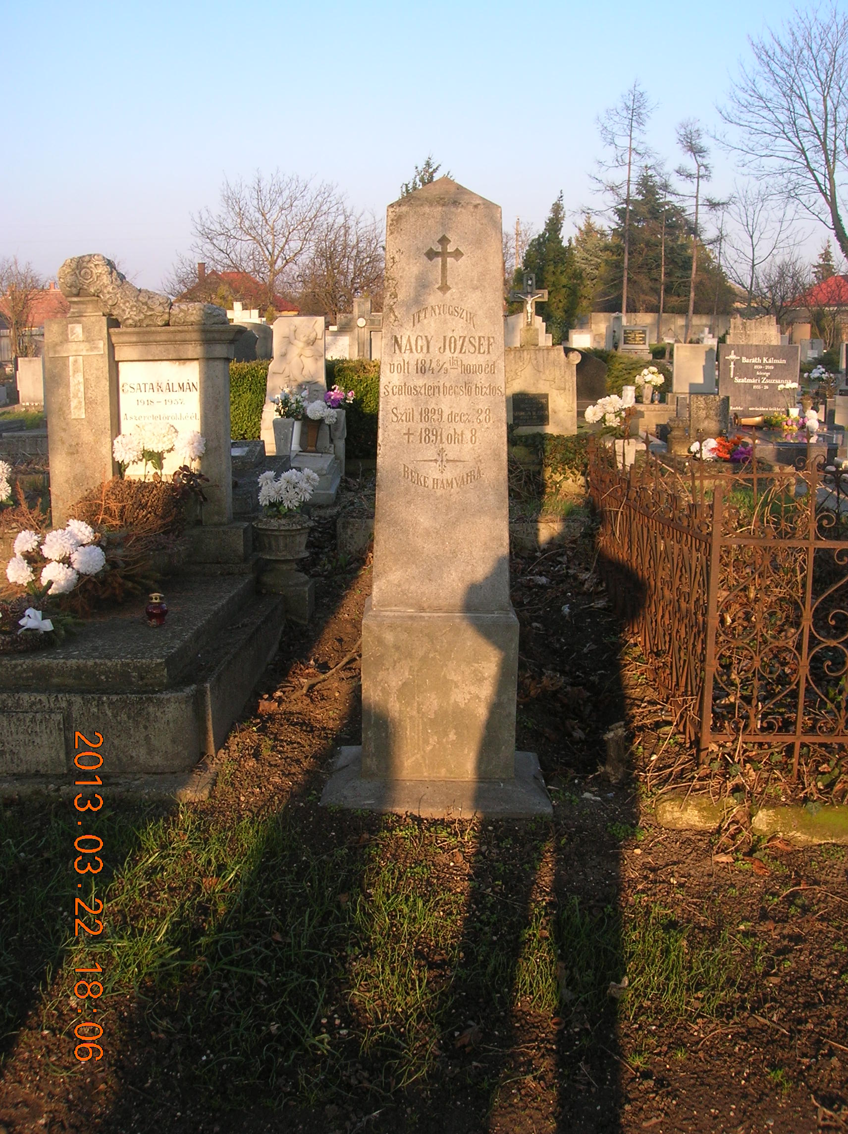 Nagy József honvéd sírköve