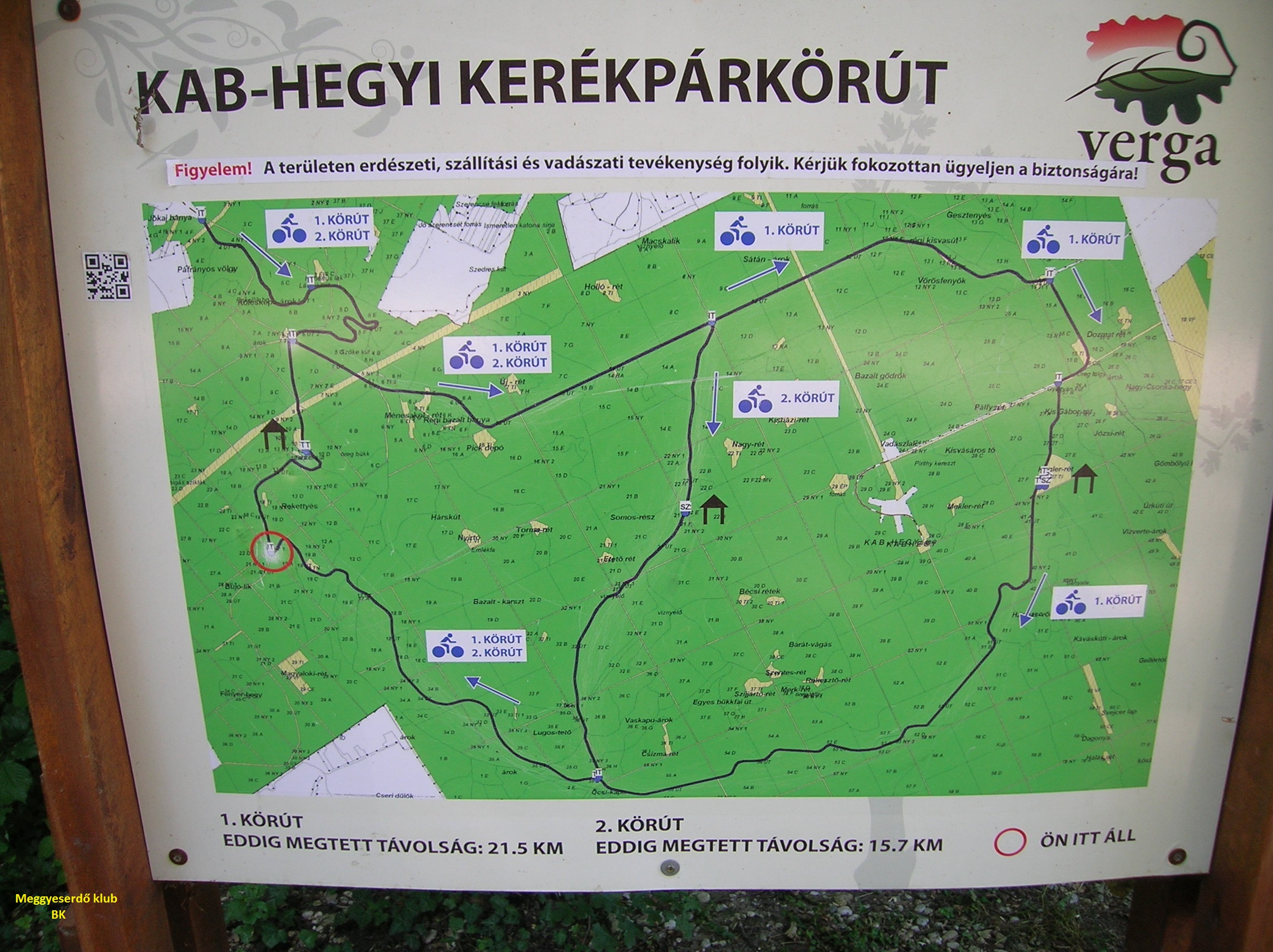 A környék térképe