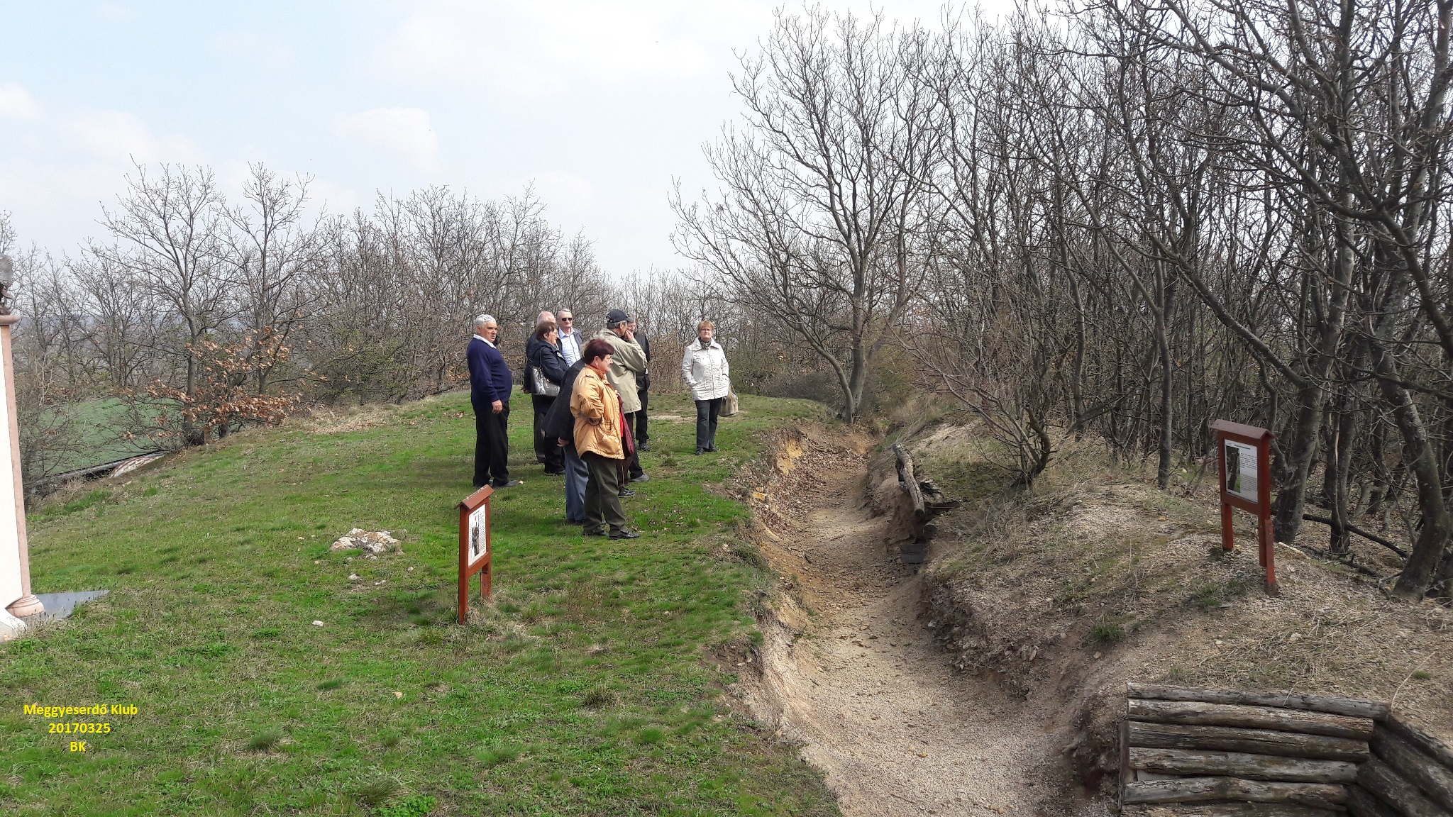 A kialakított lövészárok rendszer